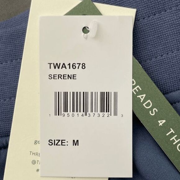 Threads 4 Thought Ellory Track Shorts Blue Tricot Knit Athletic Pull-On M - Picture 7 of 11